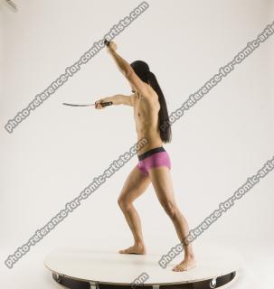 Elmer Different Poses With Katanas